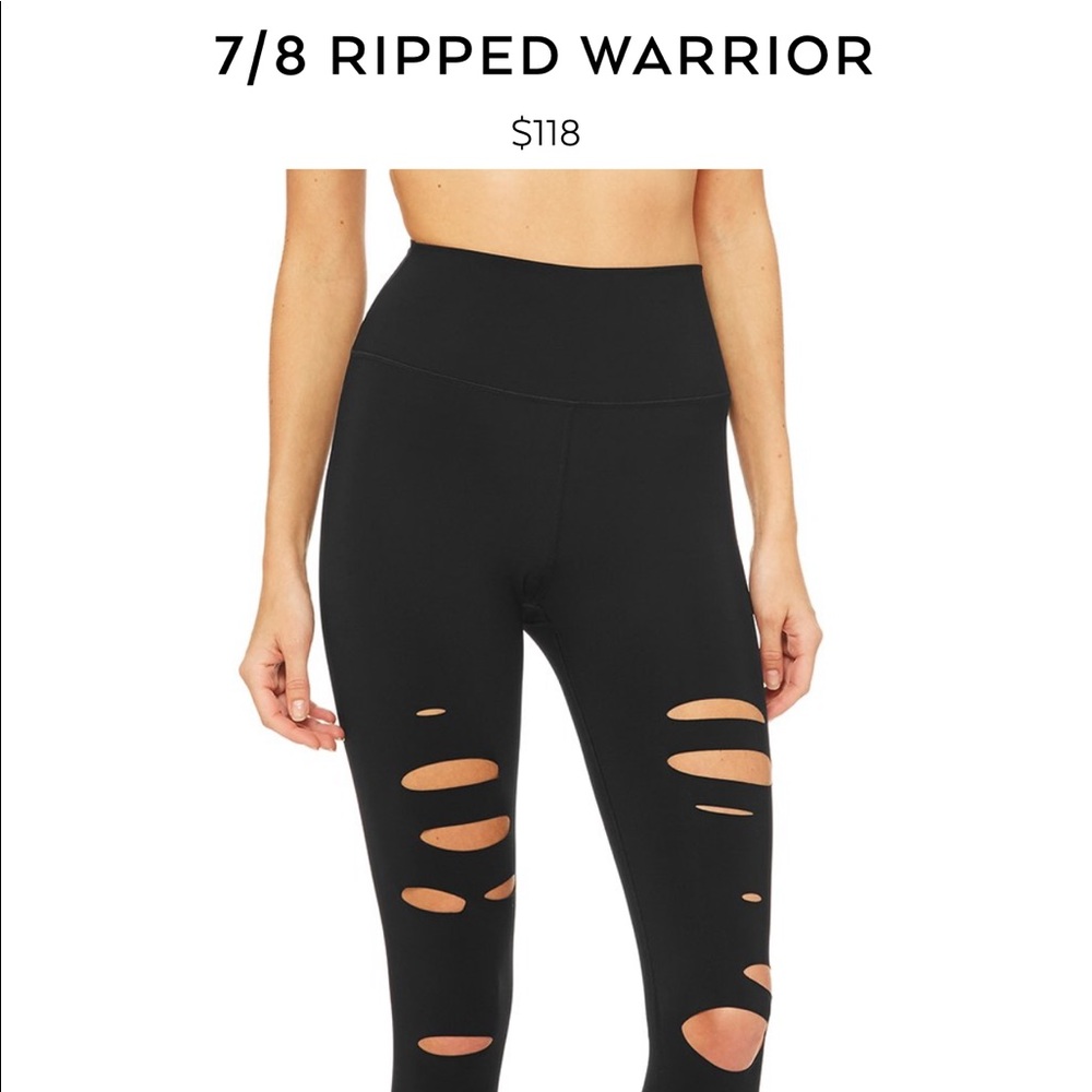 Alo 7/8 ripped warrior leggings